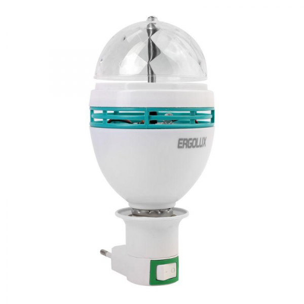 14541 Лампа светодиодная DISCO 3Вт Е27 RGB 220-240В LED-A75DIS-3W-E27 Ergolux 