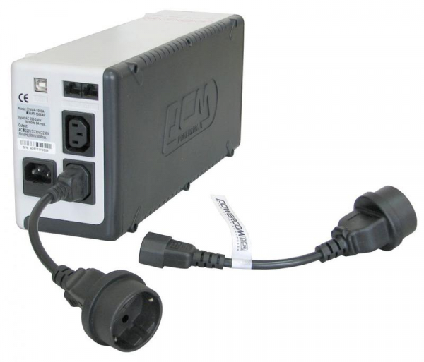 504291 Кабель SCUT IEC-320 C14 to Socket Type-F 250В 10А POWERCOM 