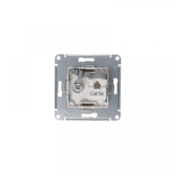 ATN000389 Розетка компьютерная + телевизионная 2-м AtlasDesign RJ45 кат.5E + TV механизм алюм. SE 