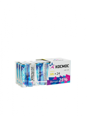 KOCLR6_24BOX Элемент питания алкалиновый AA/LR6 пластик. бокс (уп.24шт) КОСМОС 