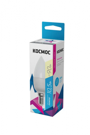 LkecLED10.5wCNE1430 Лампа светодиодная 10.5Вт свеча 3000К тепл. бел. E14 220В КОСМОС 