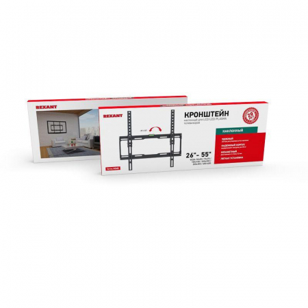 38-0330 Кронштейн для LED телевизора 26-55дюйм наклонный Rexant 