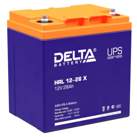 HRL 12-26 X Аккумулятор профессиональный 12В 28А.ч Delta 
