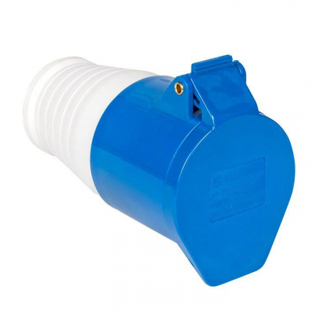 ps-213-16-220 Розетка кабельная 16А 220В 2P+РЕ IP44 (213) EKF 