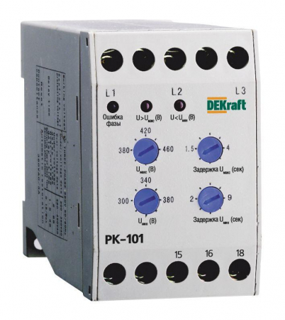 23300DEK Реле контроля фаз РК-101 380В тип 01 DEKraft 