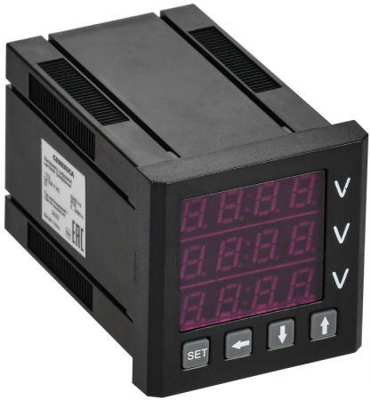 IDV31-5-3-0-LED-G Вольтметр цифровой щитовой 3ф 48х48 LED GENERICA 