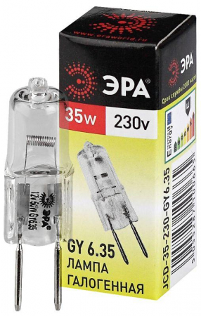C0027373 Лампа галогенная GY6.35-JCD-35W-230V 35Вт капсула GY6.35 230В Эра 