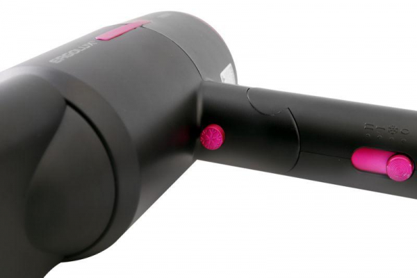 15209 Фен со складной ручкой ELX-HD13-C02 PRO 1600Вт 220-240В черн./роз. Ergolux 