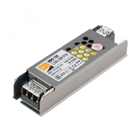 3329334A Блок питания для светодиодной ленты 40Вт 3.3А 12В IP20 BSPS метал. JazzWay 