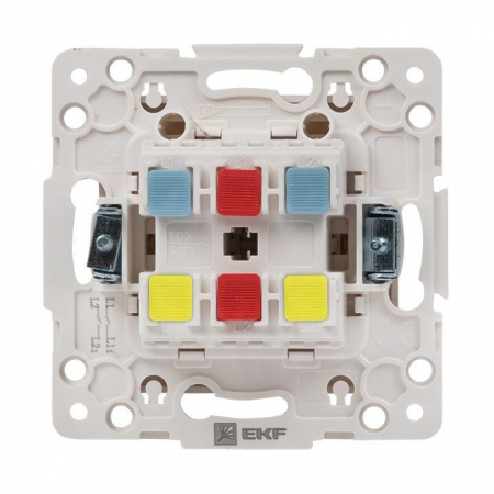 EYV10-027-10 Переключатель проходной 2-кл. Стокгольм 10А механизм бел. PROxima EKF 