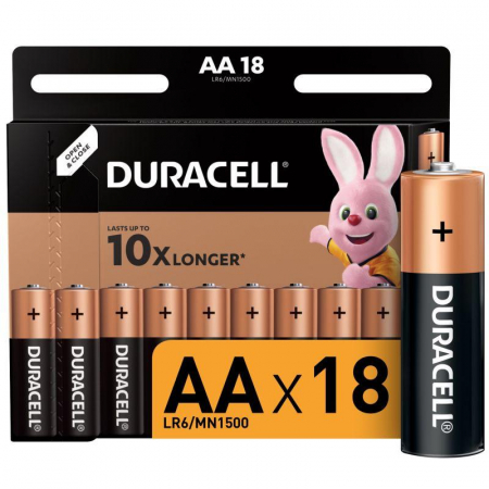 Б0014448 Элемент питания алкалиновый AA/LR6-18BL Basic (блист.18шт) Duracell 