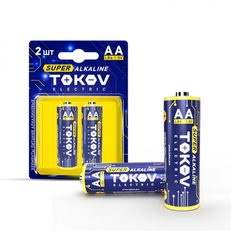 TKE-ALS-LR6/B2 Элемент питания алкалиновый AA/LR6 (блист.2шт) TOKOV ELECTRIC 