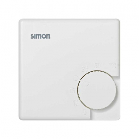 75500-61 Механизм термостата комнатный тепло 10А 250В 5-30град. сл. кость Simon 