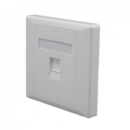 10-0333-1 Панель лицевая 1 порт 80х80 Keystone шторка (DIY) SUPRLAN 