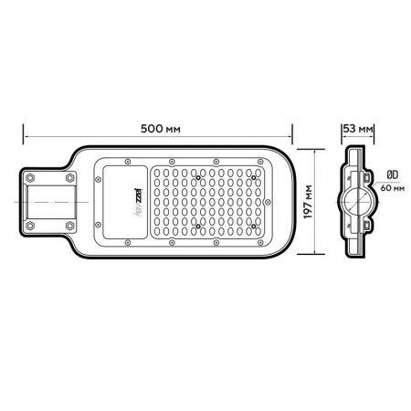5041110 Светильник светодиодный PSL 07 120Вт 5000К IP65 AC180-260 уличный ДКУ Pro JazzWay 