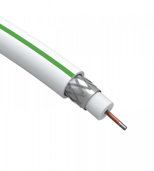 Б0044608 Кабель коаксиальный SAT 703 B.CCS/оплетка Al 75проц. PVC Simple 75Ом бел. (м) Эра 