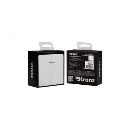 KR-78-0714-1 Выключатель 2-кл. СП ROUND MIELE 10А с подсветкой перламутр Kranz 