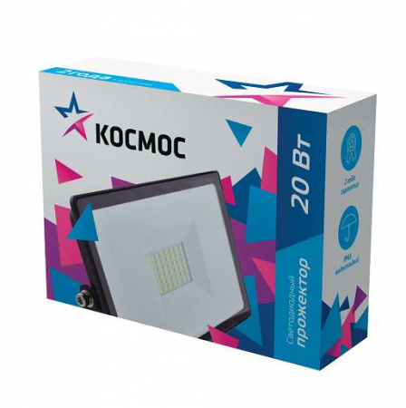 K_PR5_LED_10 Прожектор светодиодный 10Вт 6500К IP65 800лм КОСМОС 