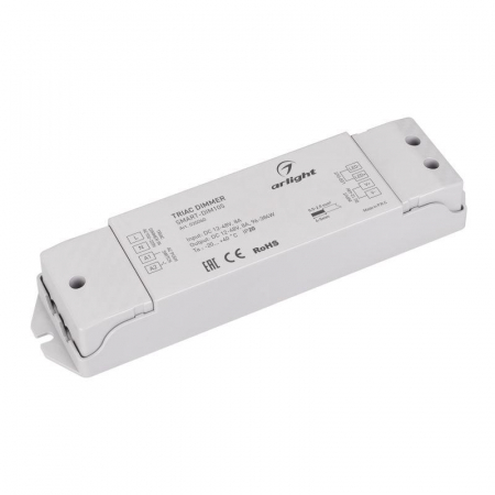 035060 Диммер SMART-DIM105 (12-48В 8А TRIAC) (IP20 пластик) Arlight 
