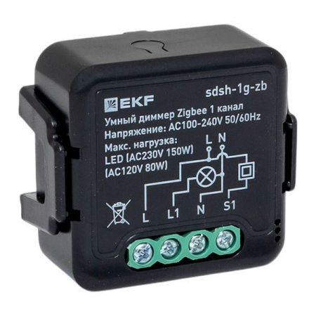 sdsh-1g-zb Диммер умный в подрозетник 1-канальный Zigbee Connect Select EKF 