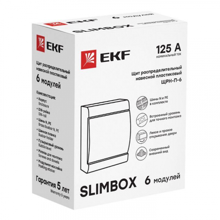 sb-n-6 Щит ЩРН-П-6 "SlimBox" IP41 PROxima EKF 