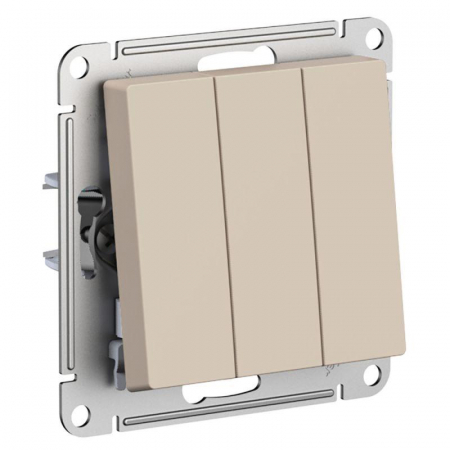 ATN001231 Выключатель 3-кл. AtlasDesign (сх. 1+1+1) 10AX механизм песочн. SE 