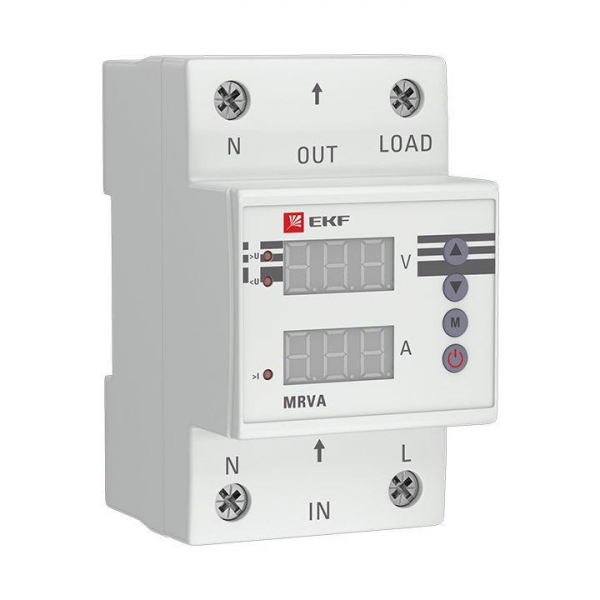 MRVA-25A Реле напряжения и тока с дисплеем MRVA 25А PROxima EKF 