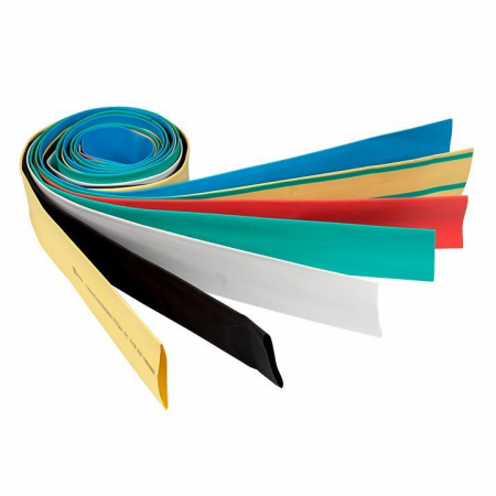 tut-n-1-r Набор трубок термоусадочных ТУТ 10/5; 12/6; 16/8; 20/10; 25/12.5; 30/15; 40/20 (7 цветов по 7шт 1м) PROxima EKF 