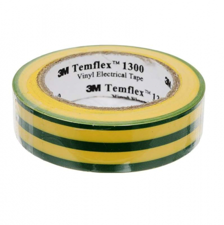 7100081324 Изолента ПВХ 15мм Temflex 1300 желт./зел. (рул.10м) 3М 