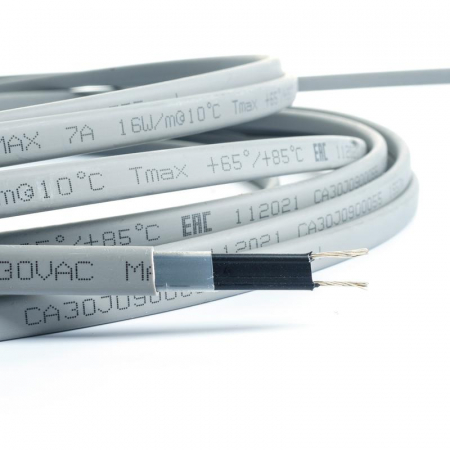 Extherm LXTC16-2 Кабель нагревательный саморег. 16Вт/м 17AWG бытового применения для стальных трубопроводов неэкранир. термопласт 