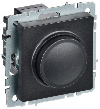 BR-D20-0600-K02 Светорегулятор СП BRITE пов-наж. 600Вт СС10-1-0-БрЧ механизм черн. IEK 