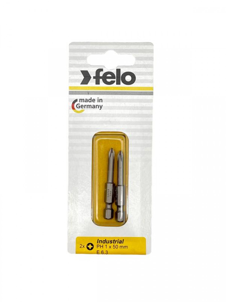 03201536 Бита крестовая Industrial E6.3 PH 1х50 (блист.2шт) FELO 