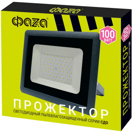 5033641 Прожектор светодиодный СДО-10 100Вт 6500К IP65 230В ДО GR ФАZА 