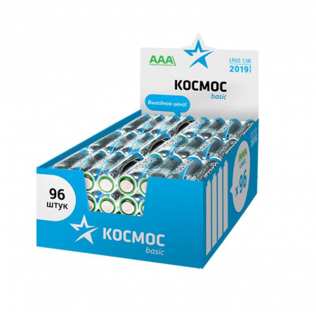 KOCLR03_96BOX Элемент питания алкалиновый AAA/LR03 (уп.96шт) КОСМОС 