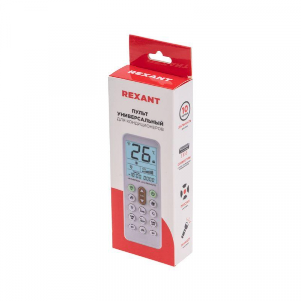 38-0105 Пульт универсальный для кондиционеров (RX-102AII) Rexant 