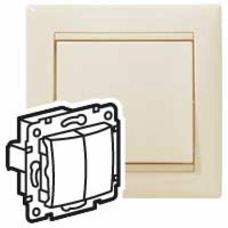 695605 Выключатель 2-кл. СП Valena 10А IP31 механизм сл. кость (DIY-упак.) Leg 