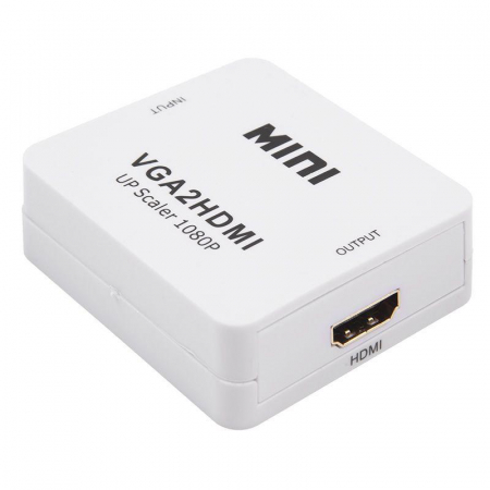 17-6930 Конвертер VGA + Стерео 3.5мм на HDMI пластик бел. Rexant 