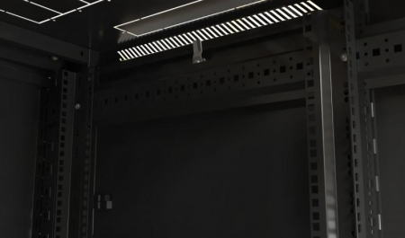 392684 Шкаф напольный TTB-4281-DD-RAL9004 19дюйм 42U 2055х800х1000мм перф. двери черн. Hyperline 