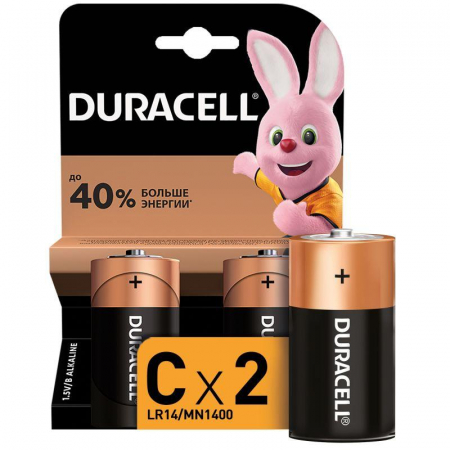 Б0014054 Элемент питания алкалиновый C/LR14/MN 1400 BP-2 (блист.2шт) Duracell 
