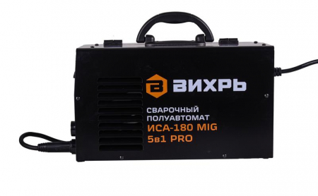 65/184 Инвертор сварочный полуавтомат. ИСА-180 MIG 5в1 PRO Вихрь 