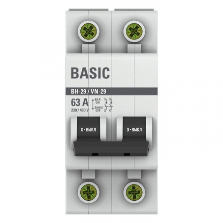 SL29-2-63-bas Выключатель нагрузки 2п 63А ВН-29 Basic EKF 