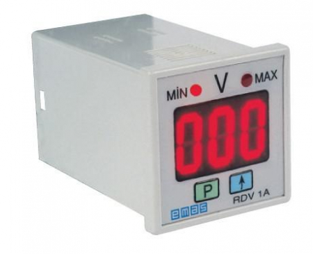 RDV1A Вольтметр цифровой программируемый 0-600В 230В (1 перекл. контакт) EMAS 