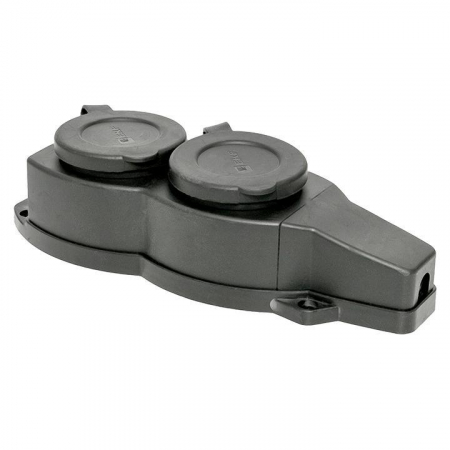 RPS-018-16-230-44 Колодка 2-м 16А IP44 2P+PE 230В с защ. крышками каучук Basic EKF 
