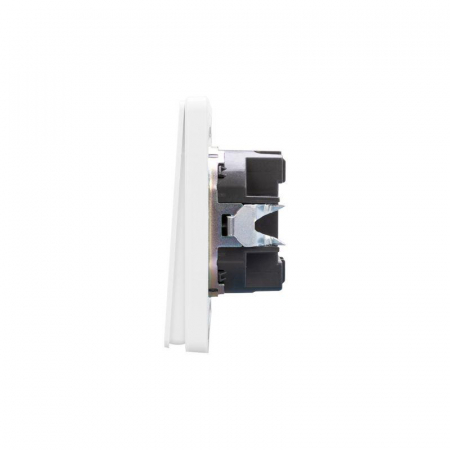KR-78-0714-1 Выключатель 2-кл. СП ROUND MIELE 10А с подсветкой перламутр Kranz 