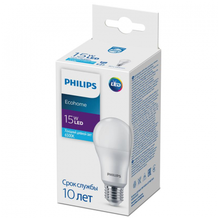 929002305317 Лампа светодиодная Ecohome LED Bulb 15Вт 1450лм E27 865 RCA Philips 