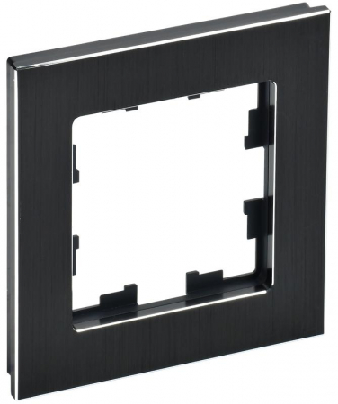 BR-M12-M-K02 Рамка 1-м BRITE РУ-1-1-БрЧ металл черн. IEK 