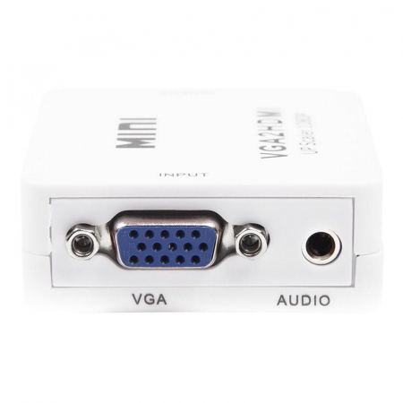 17-6930 Конвертер VGA + Стерео 3.5мм на HDMI пластик бел. Rexant 