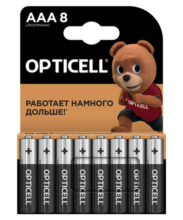 5051009 Элемент питания алкалиновый AAA/LR03 (блист. 8шт) Basic Opticell 