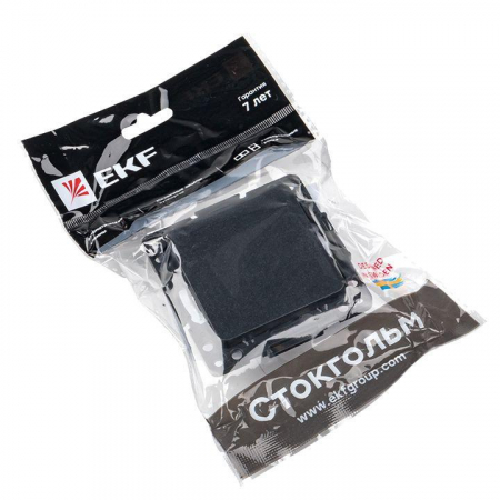 EZV10-025-10 Переключатель проходной 1-кл. Стокгольм 10А механизм черн. PROxima EKF 