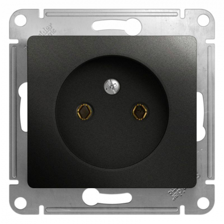 GSL000741 Розетка 1-м СП 1мод. Glossa 16А IP20 250В без заземл. механизм антрацит SE 